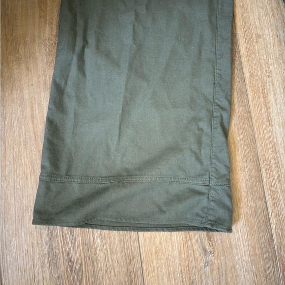 Max Studio Wide Leg Pants Mid Rise Full Length Size Medium Olive‎ Green - Picture 6 of 12
